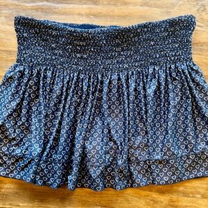 Heart Patterned Blue Skirt